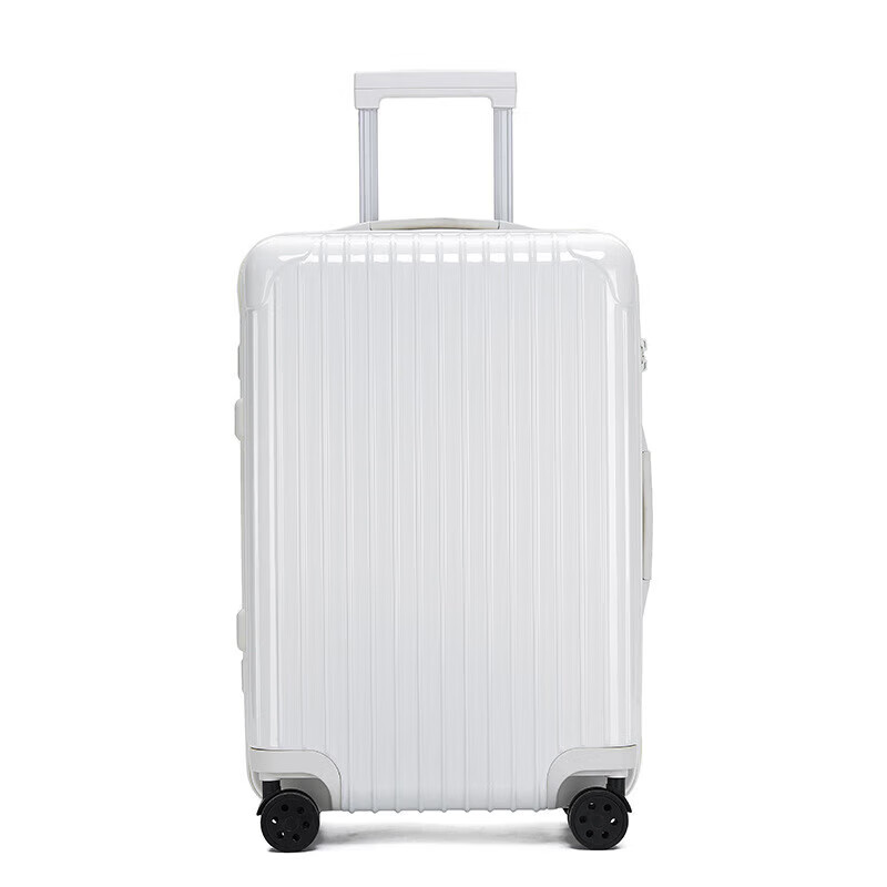 MOSPOKE轻奢高端新款行李箱糖果色拉杆箱男女学生潮流黑色箱子行李箱 糖果白色ABS+PC款 20寸