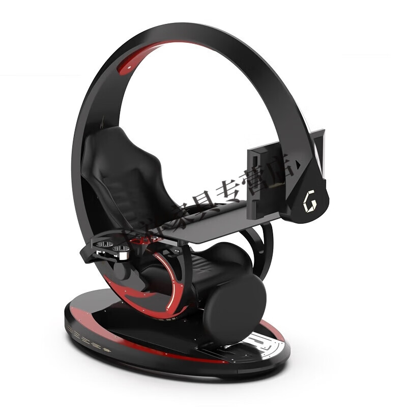 英蓬电竞仓零重力一键记忆太空舱电脑椅电竞桌椅一体电脑座舱懒人游玛卡龙-魅影黑红