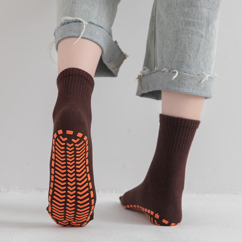 踏丽虹秋冬季蹦床袜男女室内中筒袜早教中心地板袜专用袜子防滑袜