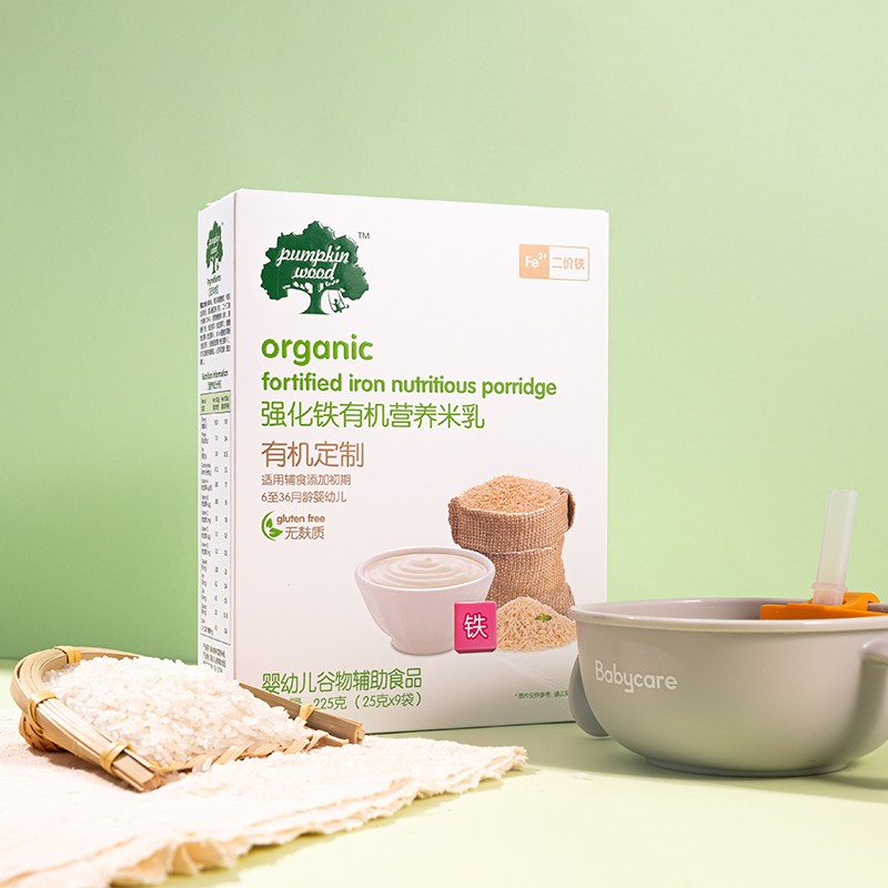 pumpkin wood南瓜树益生菌米乳婴幼儿辅食核桃米粉 宝贝高铁米糊225克