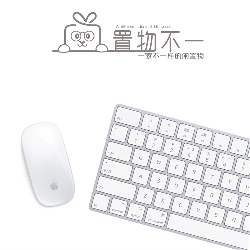 Apple/苹果妙控键盘妙控鼠标二代无线蓝牙充电iMacbookProAir笔记本电脑触控2代 【二代鼠标+键盘白色】95新套装