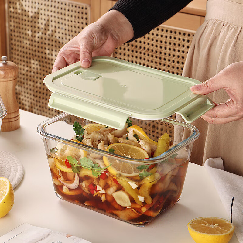 格娜斯冰箱保鲜盒玻璃腌菜缸大容量微波炉密封罐泡菜泡椒凤爪收纳盒2.4L使用感如何?