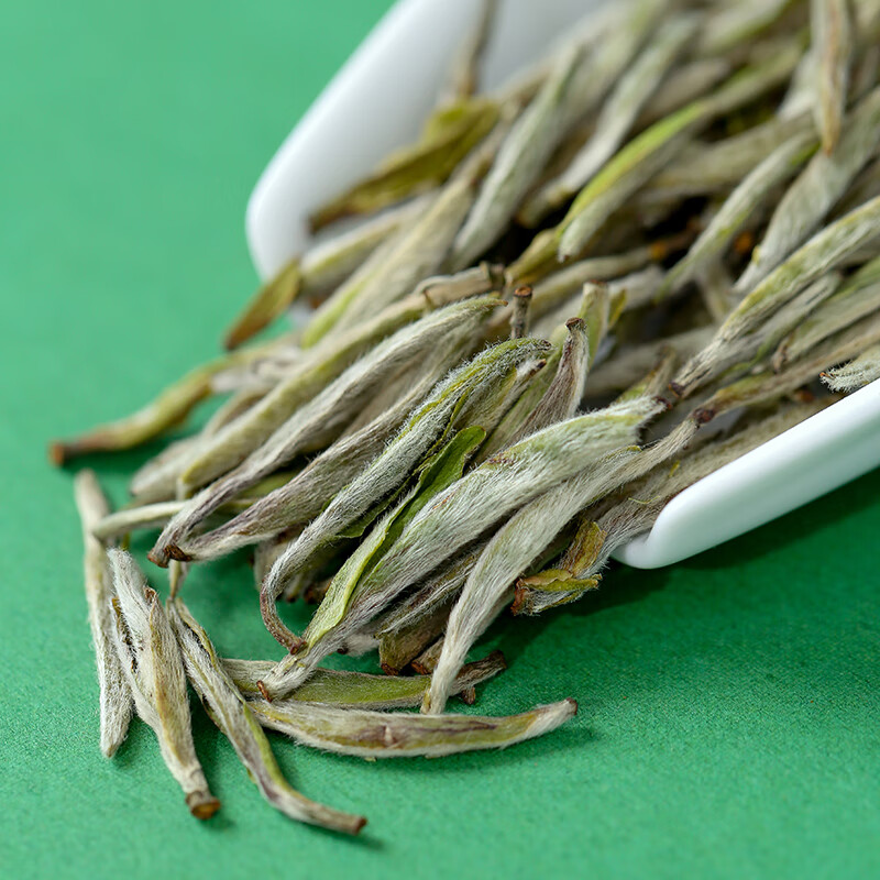 皇茅顺丰茶叶白毫银针罐装散装礼盒装明前头采米针芽
