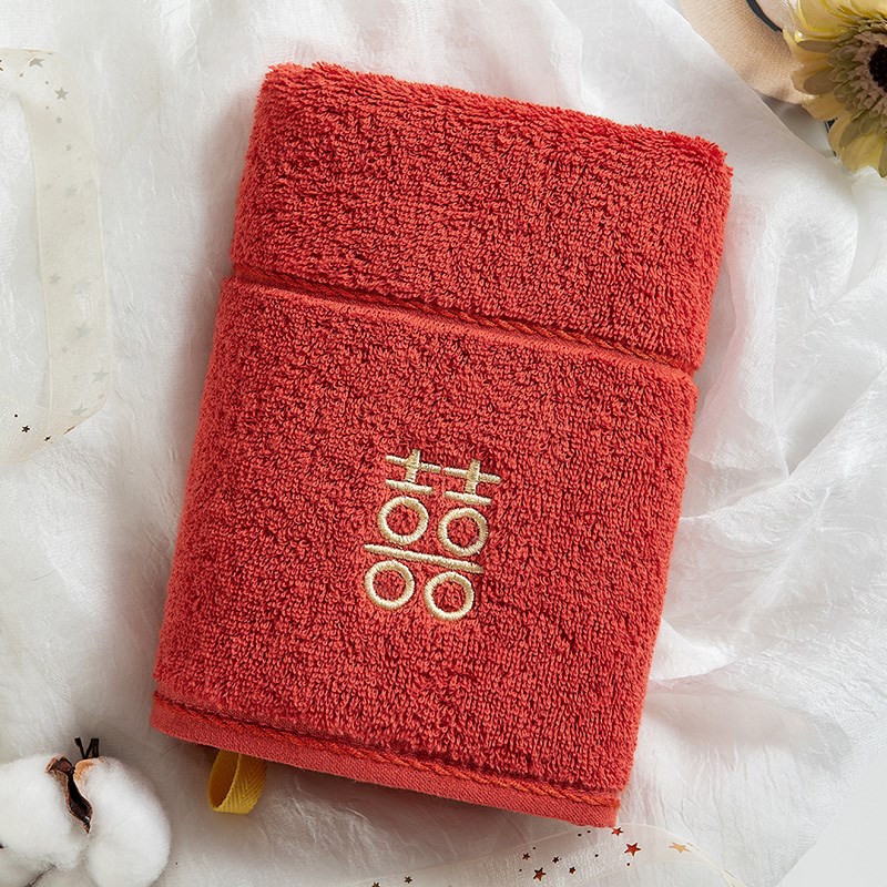 毛巾礼盒伴手礼结婚毛巾婚庆一面红色红伴手礼小陪嫁喜庆情侣款用的