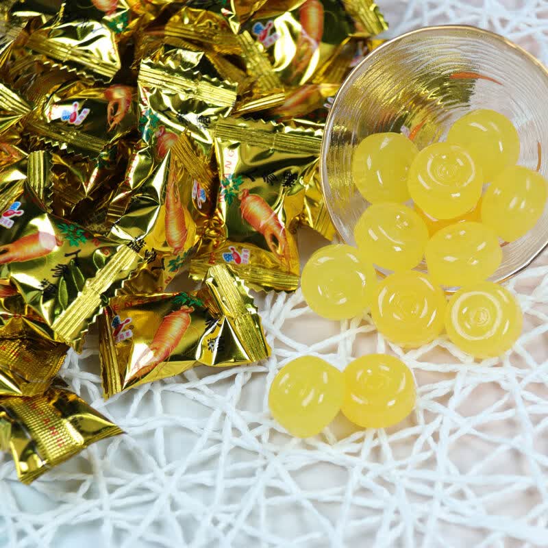 人参糖果5斤50g硬糖花旗参糖休闲办公零食怀旧糖果 人参糖200g约38颗