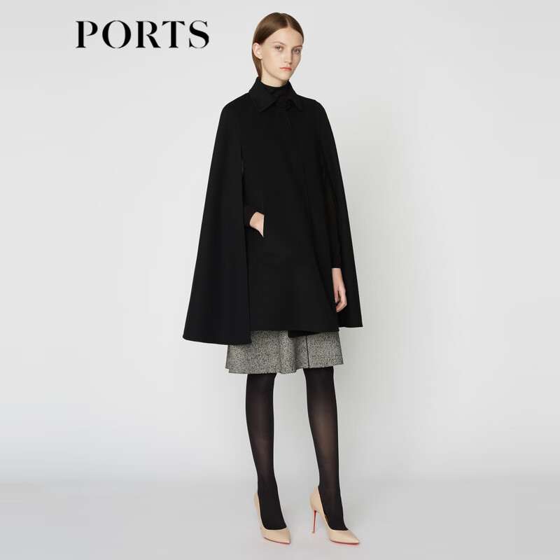 PORTS宝姿 女装秋季新品斗篷宽松毛呢外套LA9C041GZW005 黑色 2怎么样,好用不?