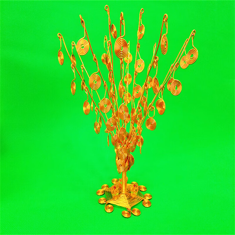 泰禧阁好物铜丝发财树手工 抖音手工树摇钱树树装饰品摆件乔迁 摇钱树