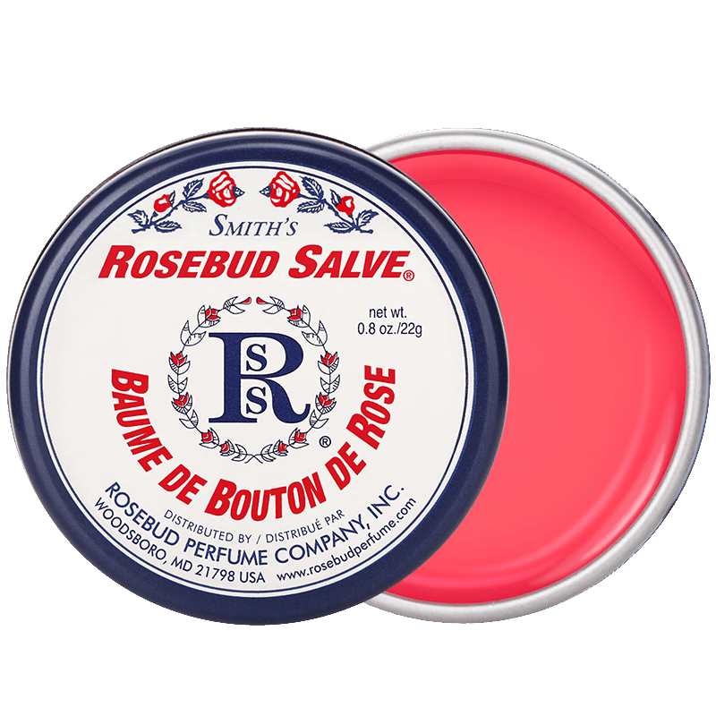 Rosebud Salve玫瑰花蕾膏润唇膏唇膜铁盒护唇保湿滋润淡化唇纹去角质女学生美国 玫瑰花蕾膏22g
