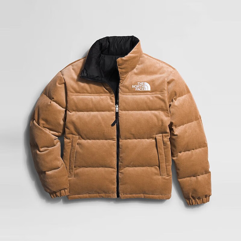reversible nuptse 双面可穿 舒适保暖 轻便户外夹克 杏仁黄/almond