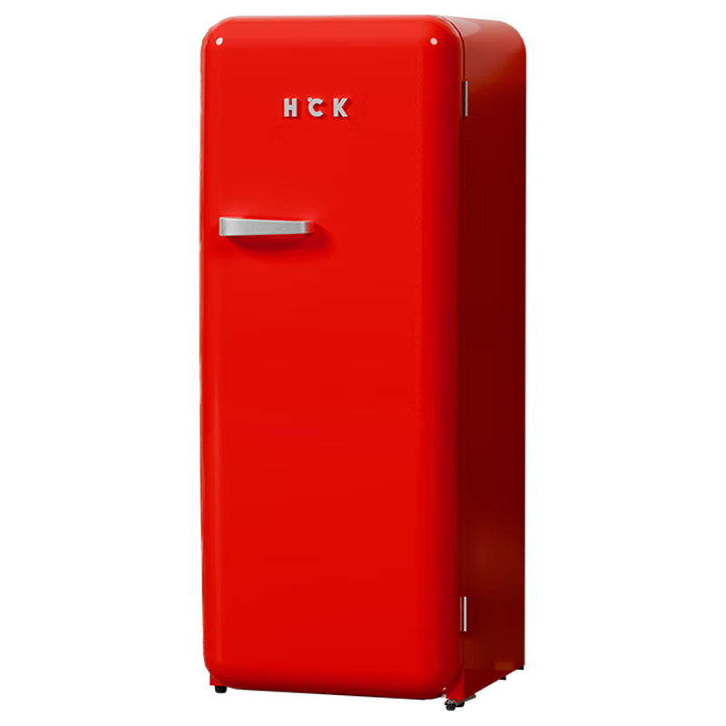 HCK哈士奇 237升小香風(fēng)Pro復(fù)古雙門冰箱【補(bǔ)貼15%】家用客廳風(fēng)冷無(wú)霜變頻雙溫冷凍冷藏超薄嵌入253RS 復(fù)古紅丨單門款丨281L冷凍冷藏直冷