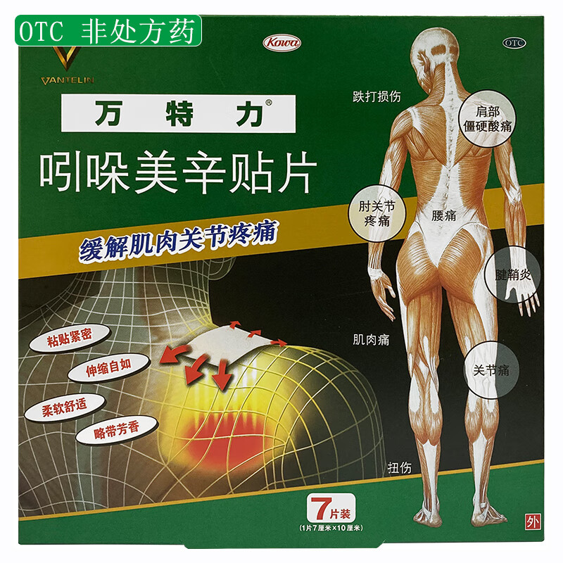 万特力 吲哚美辛贴片7片/盒 1盒