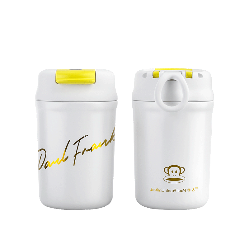 大嘴猴保温杯男女生高颜值316咖啡杯便携水杯小容量生日礼物 素白380ml