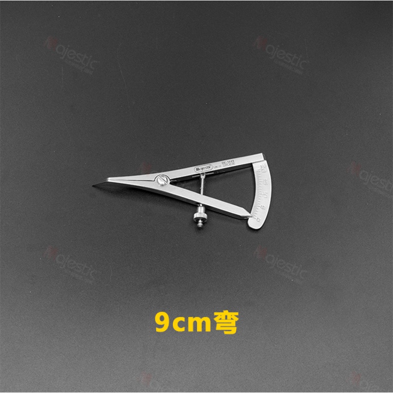 牙科种植牙骨测量尺直弯头大小号骨间距骨脊厚度卡尺口腔器械工具