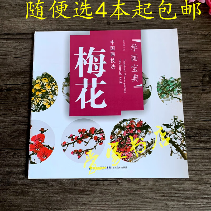 学画宝典 梅花 中国画技法/张大钧/写意花卉的画法步骤 画谱图集