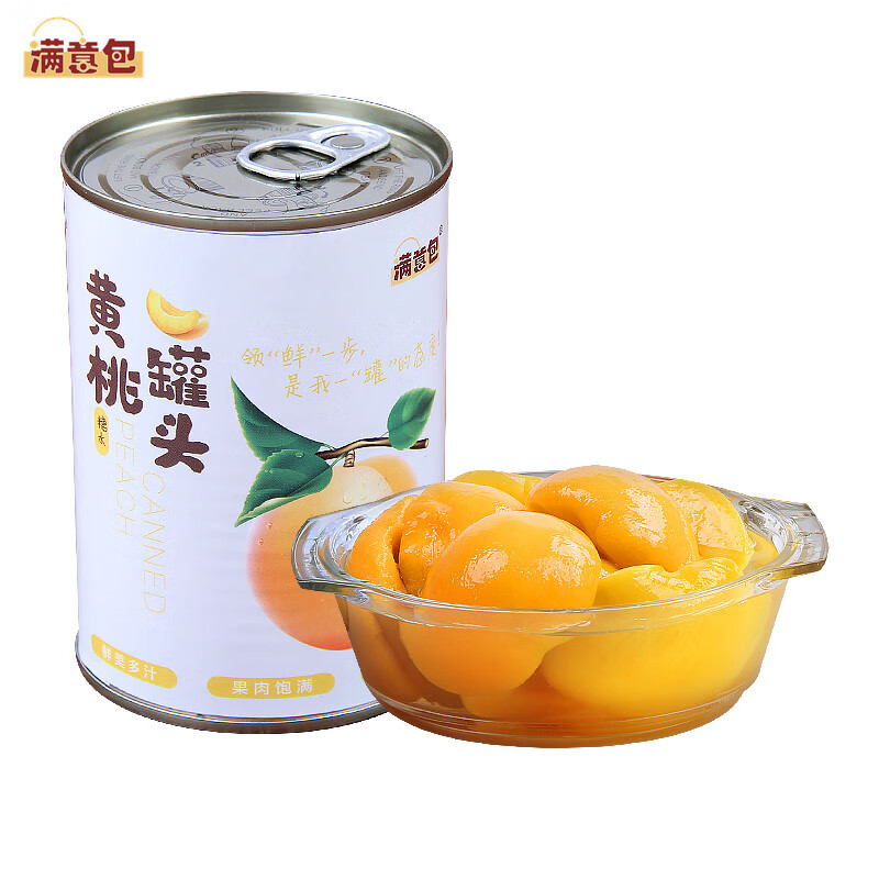 满意包 糖水水果罐头黄桃罐头罐头425克/罐方便即食食品