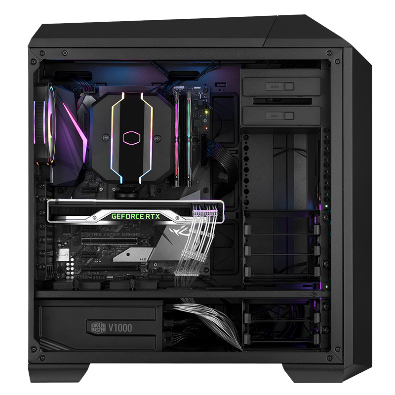 酷冷至尊(CoolerMaster)MC Pro5 中塔机箱(EATX主板/支持5个3.5硬盘/钢玻侧板/模组化设计)