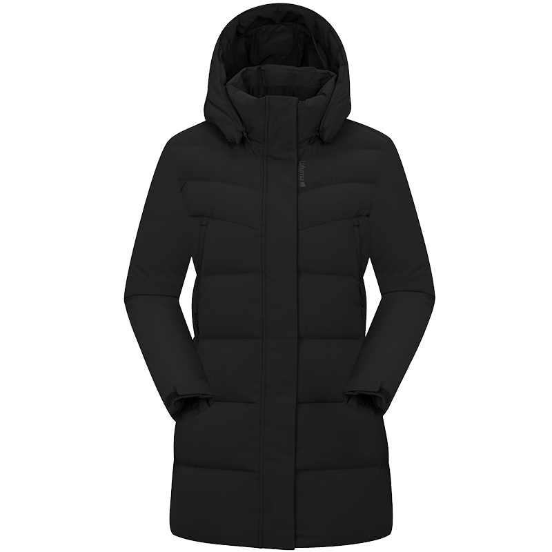 LAFUMA樂(lè)飛葉戶(hù)外羽絨服女 700蓬鵝絨防潑水防風(fēng)中長(zhǎng)款防寒服 LFJU4DH80 黑色BK L (40) 170/88A