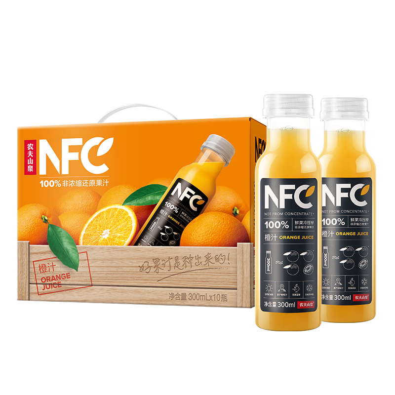 �ٲ�ȯ���޵�����PLUS��Ա��ũ��ɽȪ  NFC100%��֭��֭  300ml*10ƿ