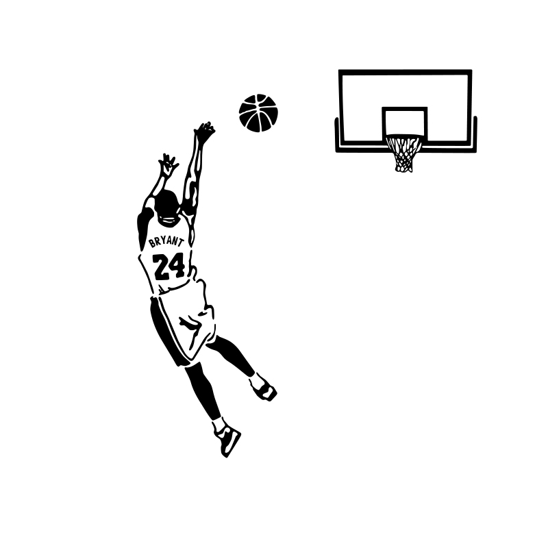 欧因 nba车贴篮球汽车贴纸湖人队logo球星kobe创意8号
