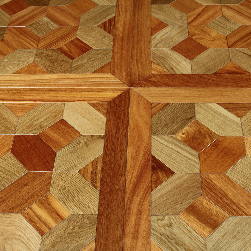 扑哩扑剌地板拼花多层实木复合白栎与缅茄a01本色a011㎡ 01 1