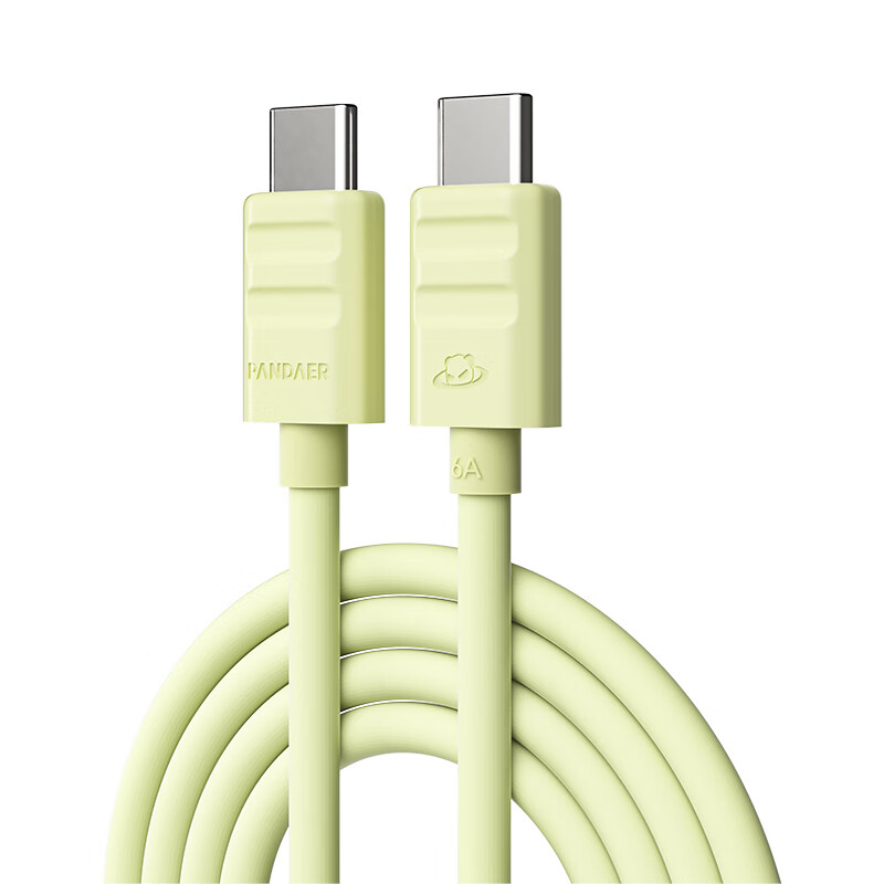 魅族魅族PANDAER Line King 100W USB-C硅胶高能快充线充电闪充数据线 锐意青