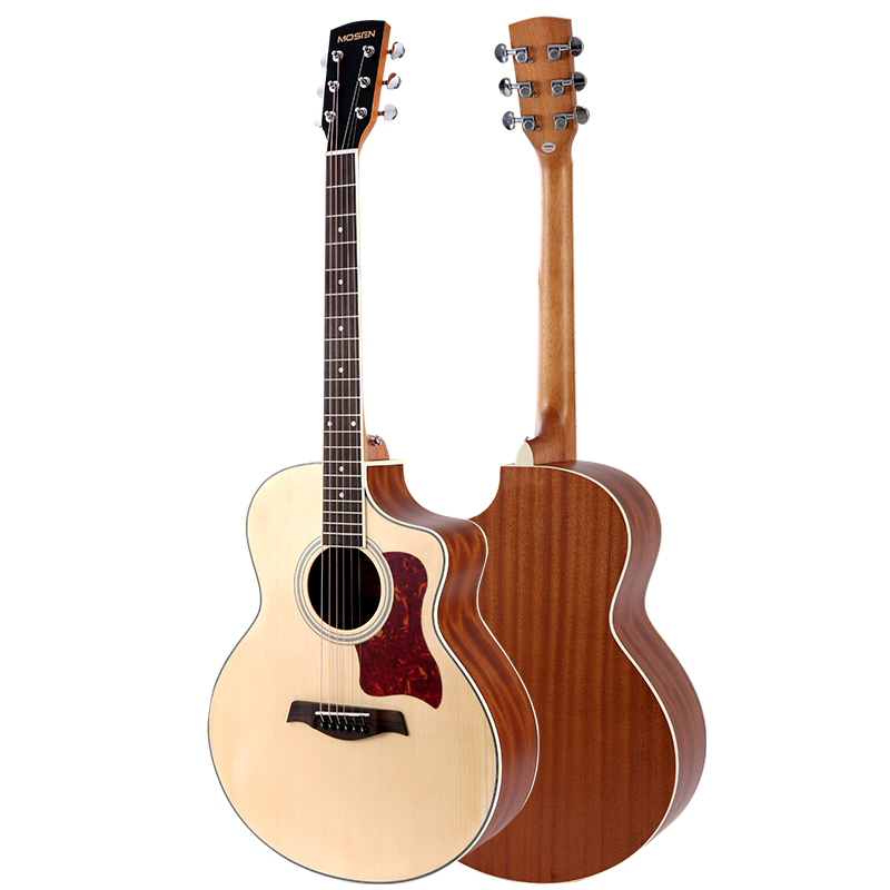 莫森（MOSEN）MS-50JF云杉單板民謠吉他 專業(yè)考級款吉它 啞光40英寸 原木色