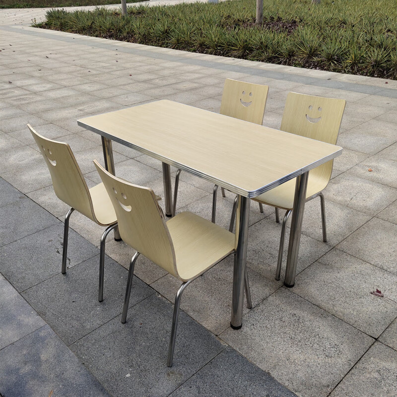 创京懿选工厂食堂餐桌不锈钢 不锈钢食堂餐桌椅员工学校工厂饭堂餐厅