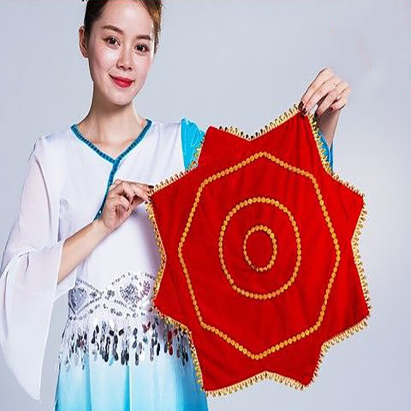 边界线舞蹈手绢二人转手帕加厚东北手绢花演出八角巾扭秧歌跳舞手绢