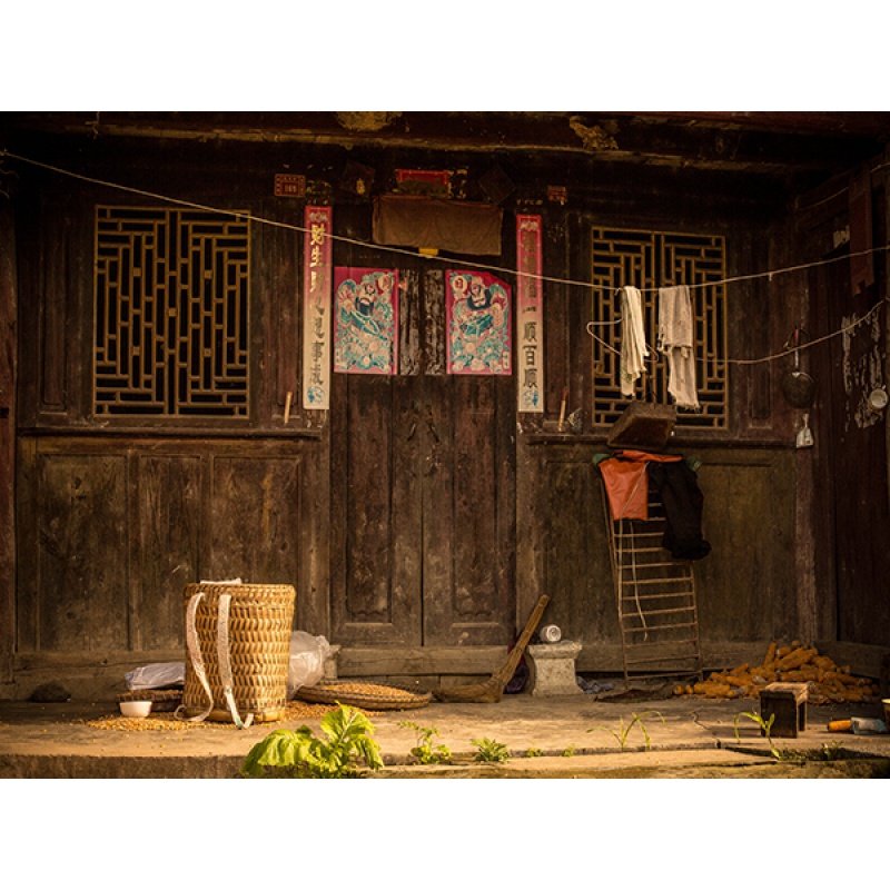 农村背景布 主播直播间背景布真实感户外农村素材老房子背景墙3dl 更