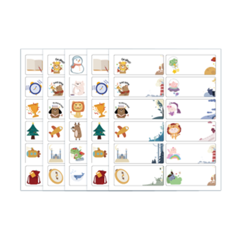 貓?zhí)觾和ㄖ泼仲N姓名貼刺繡可縫名字印章防水幼兒園小學(xué)生定制貼紙寶寶入園必備用品 120張