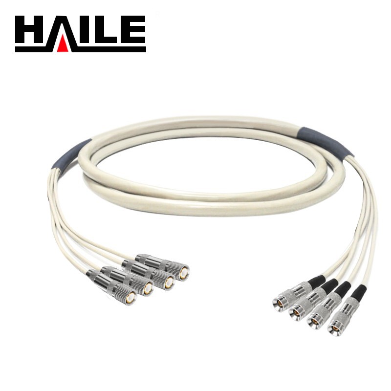 海乐(haile)4芯2m兆线l9-cc4两兆e1接头成品跳线syv75-2同轴电缆ddf