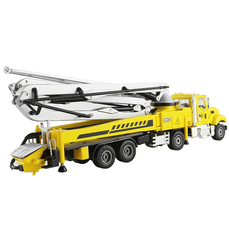 凯迪威合金美式工程车1:55精装混凝土泵车水泥输送车运输车模型毕业