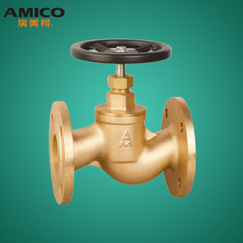 埃美柯截止阀j41w-16t 314黄铜法兰截止阀门蒸汽阀工业水气总阀高温