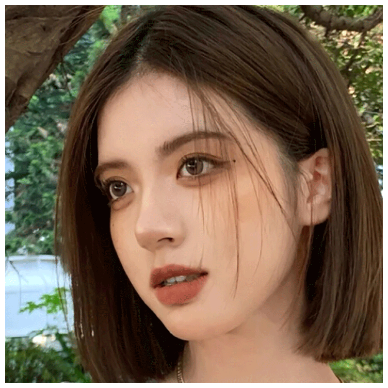 天使丝丝假发女短发网红夏季bobo头气质中分刘海韩式短直发全头套 棕