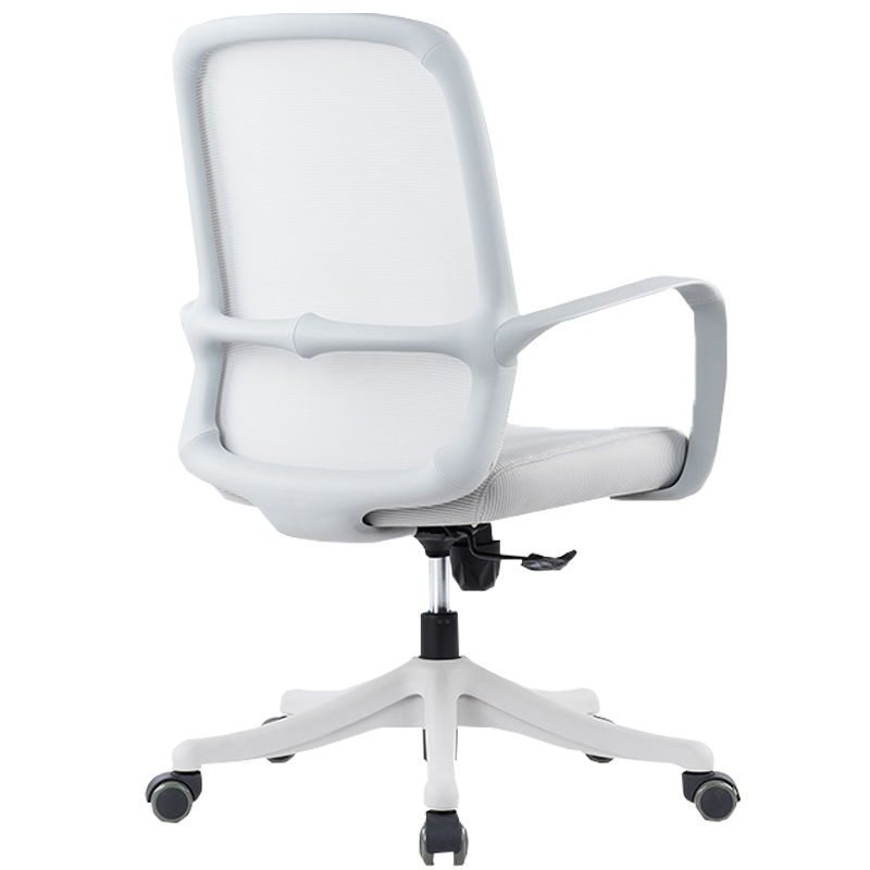 简友办公椅舒适久坐人体工学电脑椅家用靠背转椅升降简约会议椅子 白色