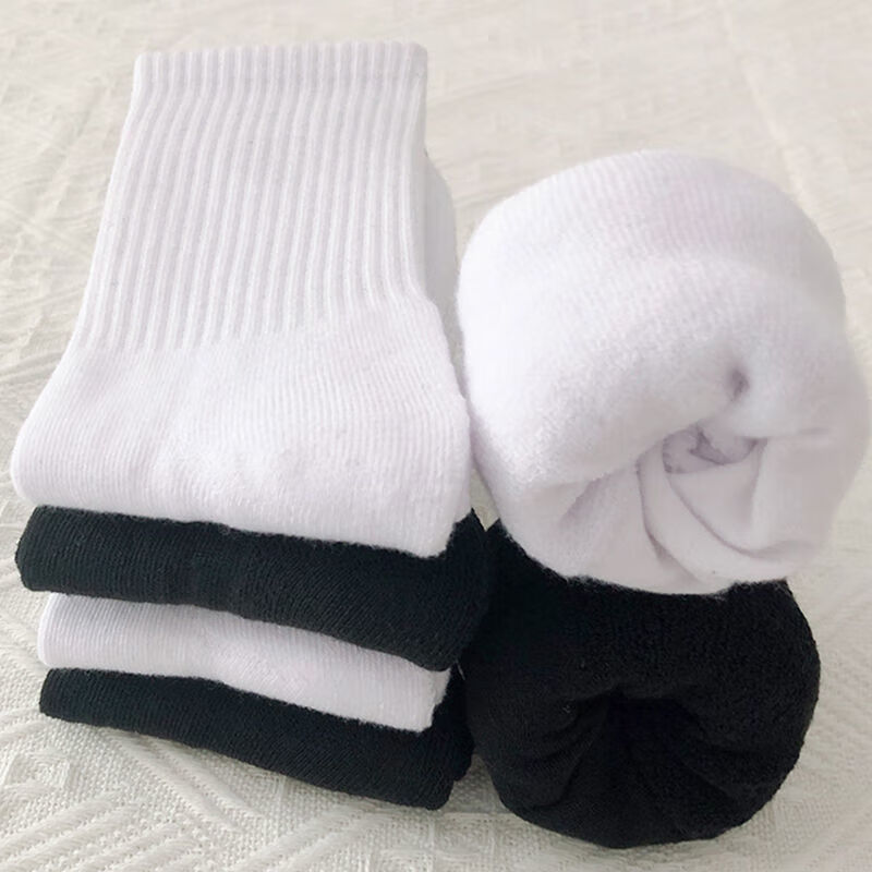 篮球袜初高中学生潮加厚毛巾底袜子男女袜秋冬保暖黑白纯侣学院风袜