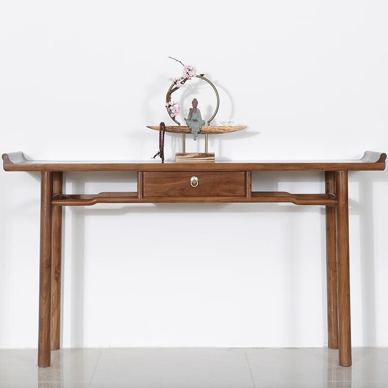 瑞呈堂 条案实木 玄关桌柜新中式供桌佛台家用条案中式仿古香案老榆木