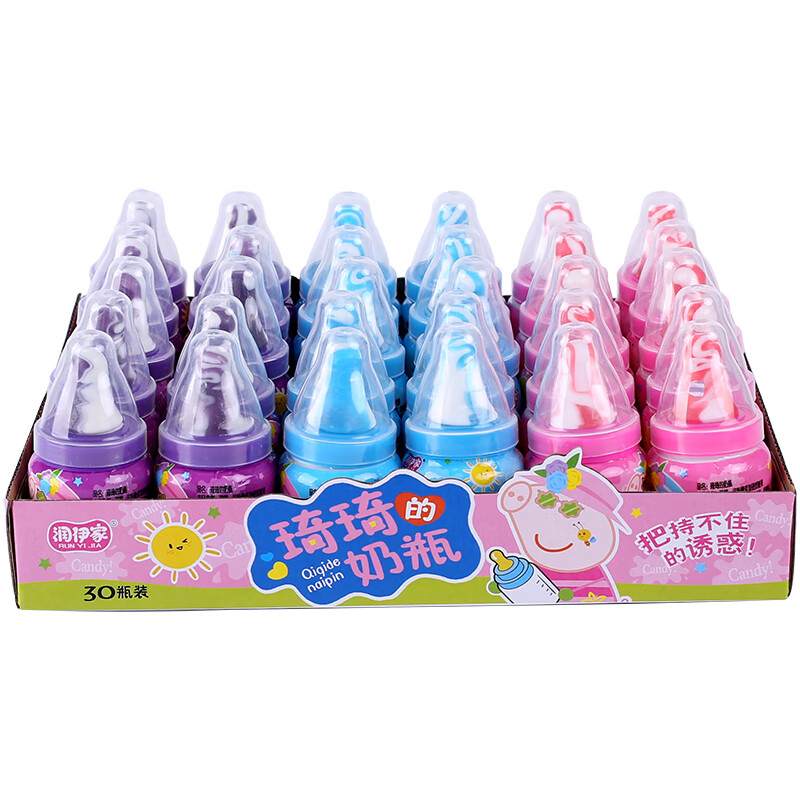 益客小猪的奶瓶糖儿童糖果创意零食品小孩奶嘴糖趣味玩具跳跳糖30支 奶嘴糖2盒【6g 60瓶】