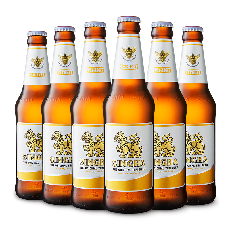 胜狮泰国原装进口啤酒 拉格黄啤酒 singha 听罐瓶装整箱啤酒 胜狮啤酒