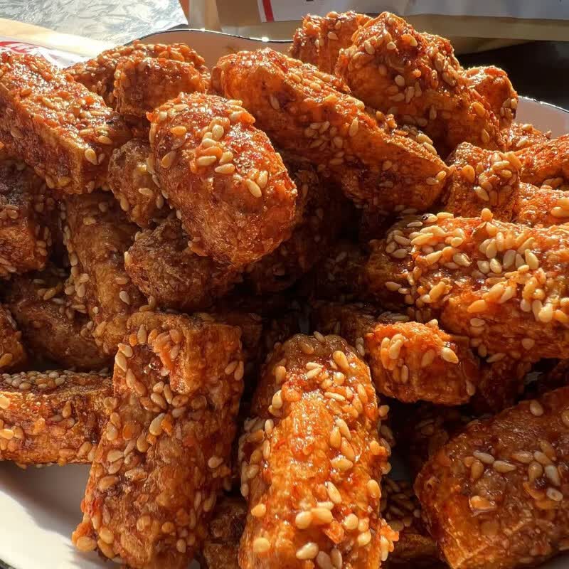 简滋四川叙永麻辣豆腐干油炸零食酥脆现做现发特辣长条脆款小吃 甜辣