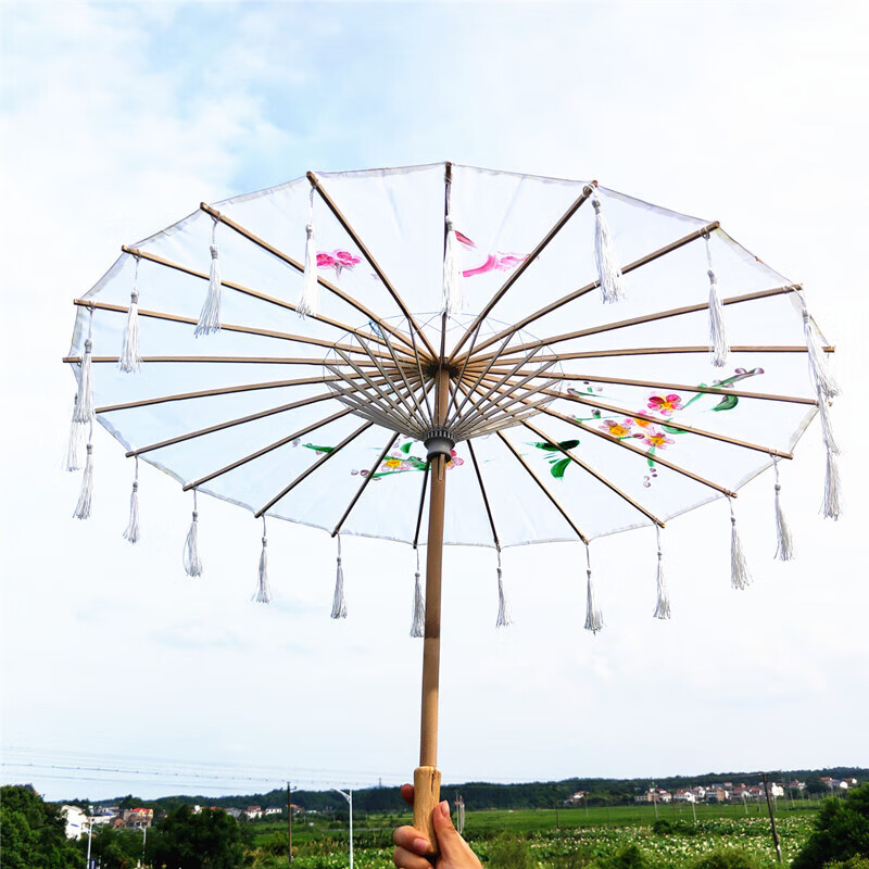 花语奇萌油纸伞女古风舞蹈走秀演出古装伞汉服花伞流苏伞防雨防晒儿童