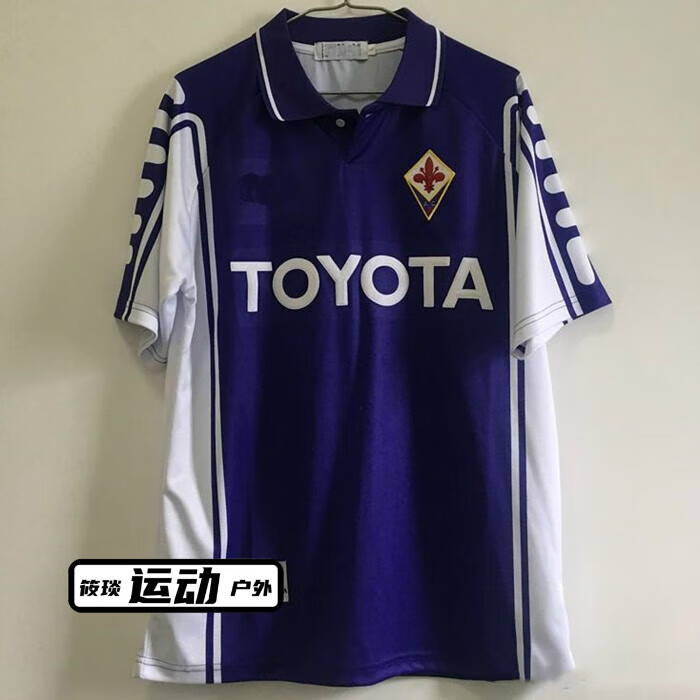 筱琰99-00佛罗伦萨复古球衣巴蒂斯图塔 科斯塔fiorentina紫百合主客场