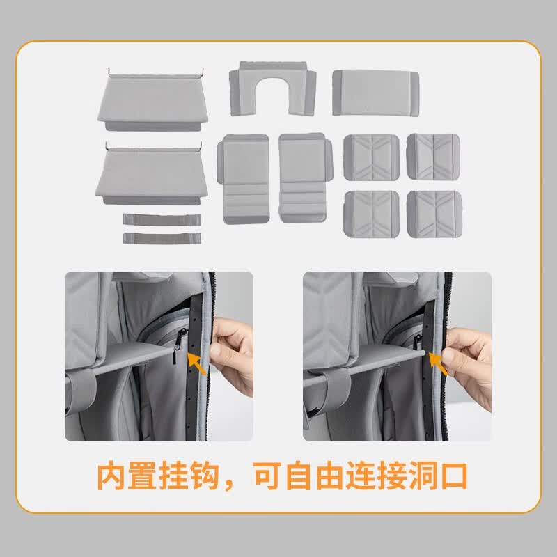TARION图玲珑相机摄影收纳相机包大容量双肩背包专业摄影包 多功能单反背包 HX-L 中号 灰黑色