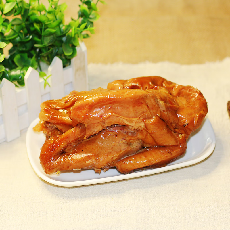 虎钢馋甘肃特产静宁烧鸡真空小吃农家土鸡卤鸡熟食整只约700g 五香