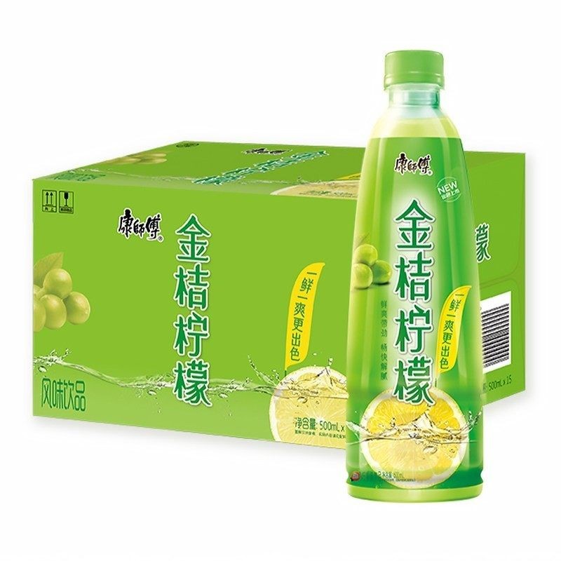 康师傅新品500mlx15瓶金桔柠檬果味果汁饮品