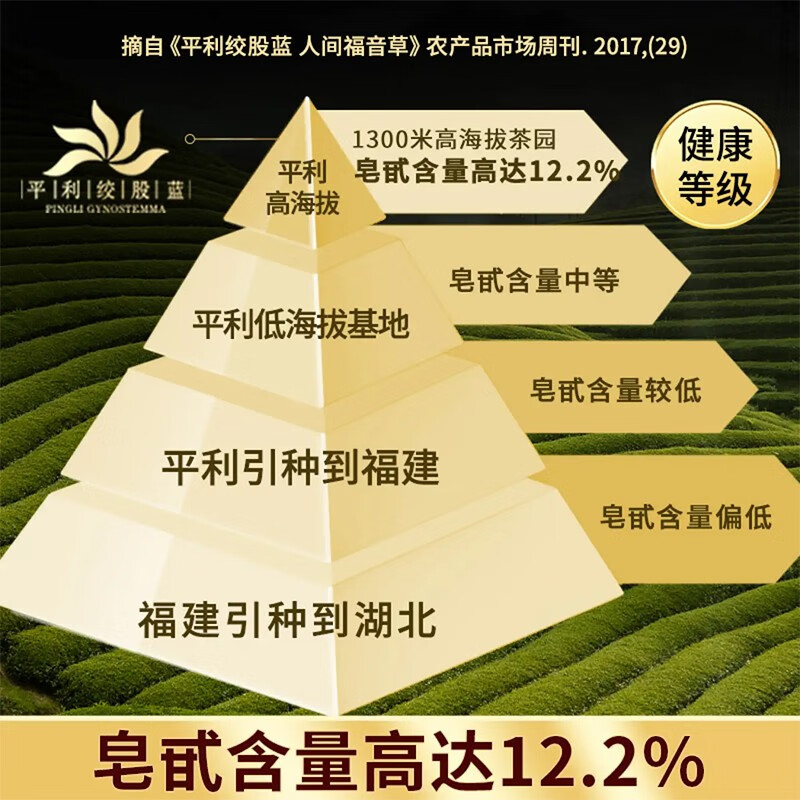 平利绞股蓝养生茶 珍品五叶绞股蓝龙须茶125g（平利县核心原产地）