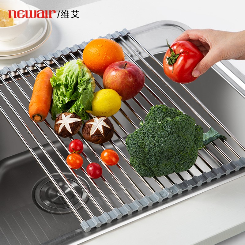 维艾（Newair）厨房水槽沥水架不锈钢可折叠碗盘碟收纳架沥水篮洗碗槽水池置物架使用感如何?