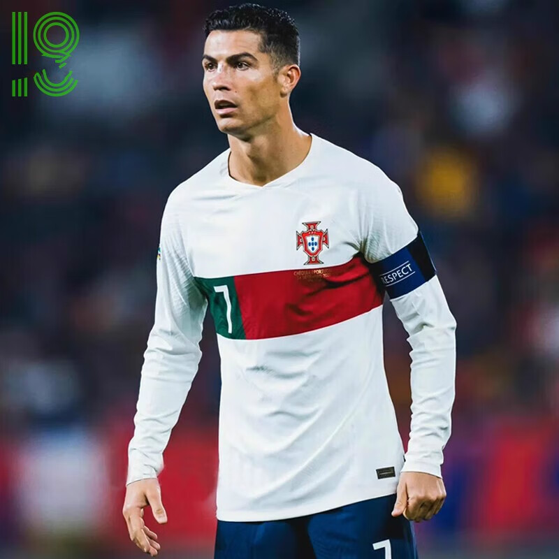 uosu2022葡萄牙队世界杯客场长袖球衣7号c罗球员版球迷版运动足球服