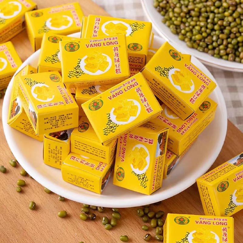 黄龙越南黄龙绿豆糕310g正宗特产进口42小盒装小零食老式手工糕点点心 黄龙绿豆糕310g【42小盒】1袋