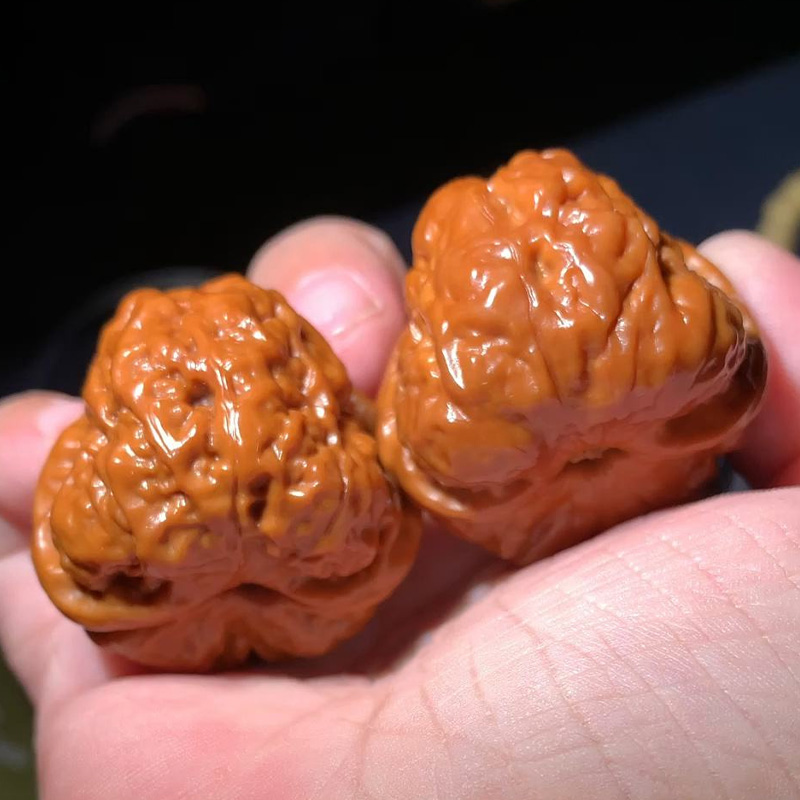 山中玉蛤蟆头核桃延庆涞水平谷文玩把件蛤蟆背闷尖金蟾疙瘩包狮子头